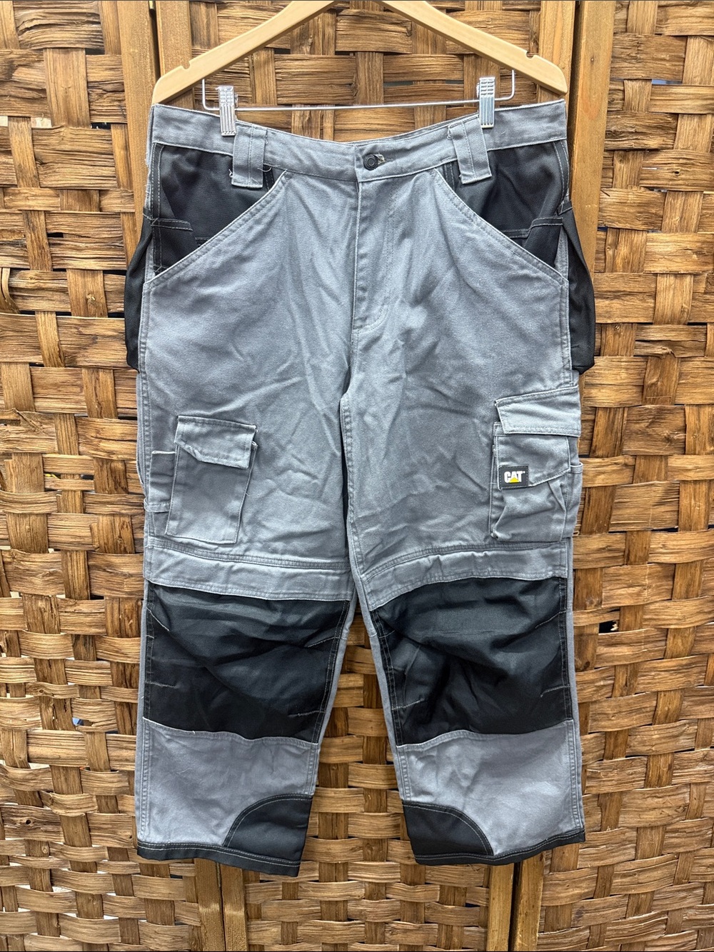 Caterpillar Gray and Black Cargo Work Pants